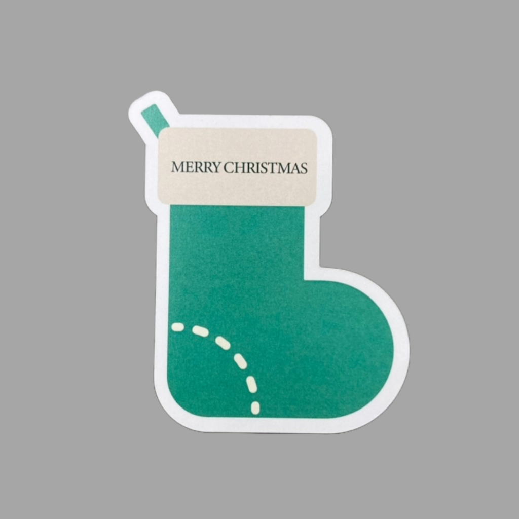靴下型のクリスマスカード