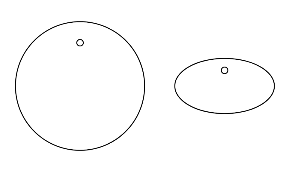 かたぬき印刷アトリエの型抜き商品タグで人気の形、丸型の例と楕円形の例